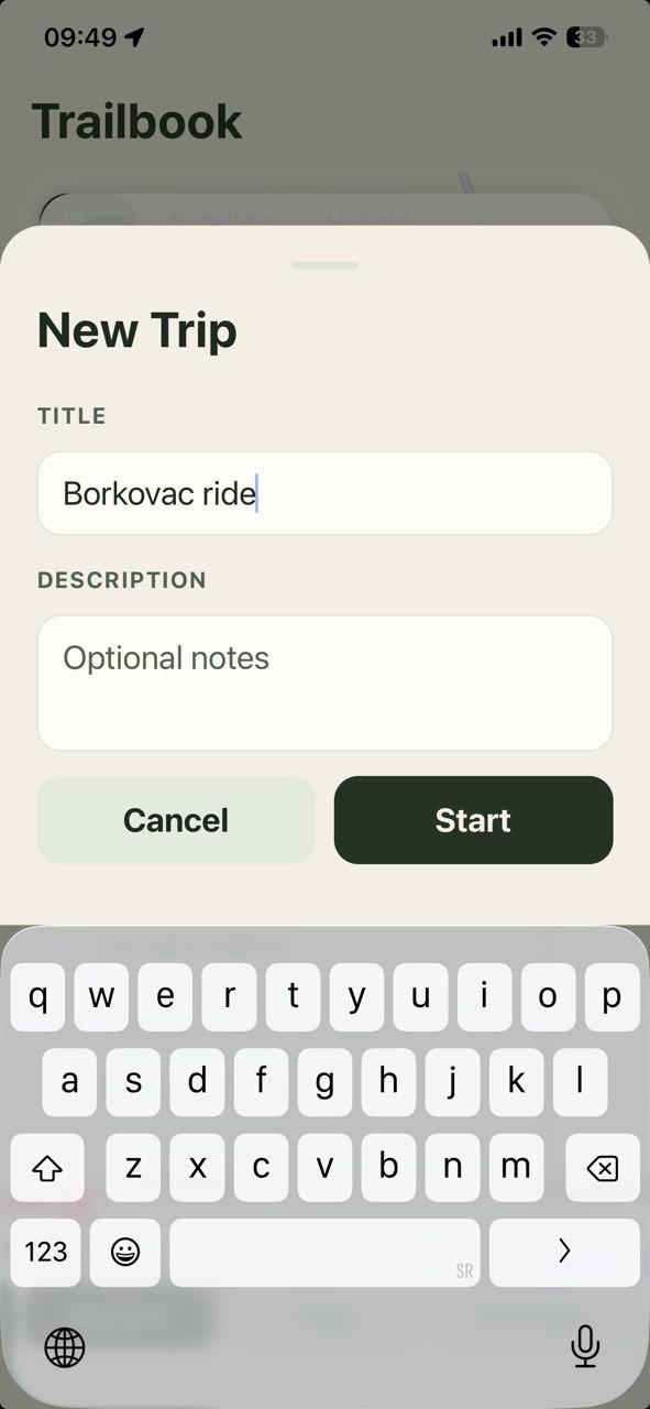 Name and start your trip